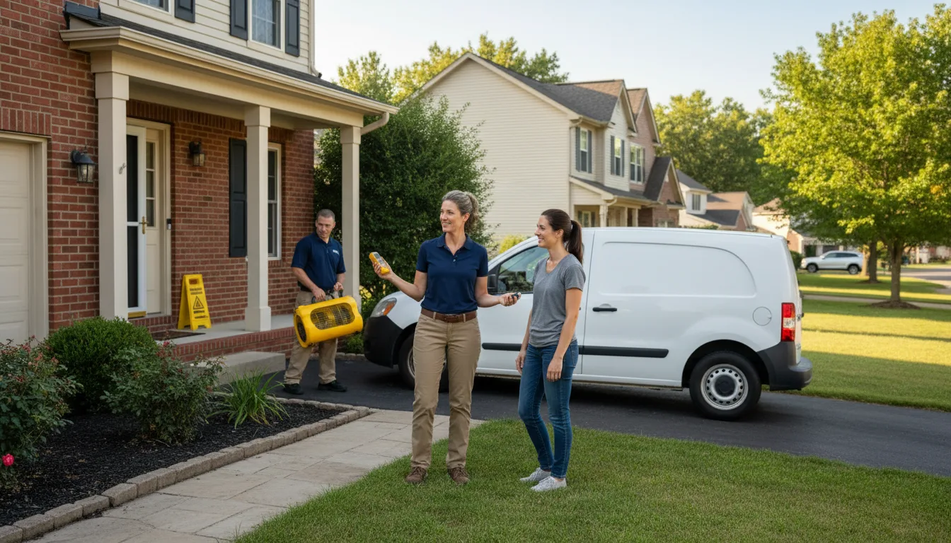 Residential water damage restoration in Sophia, NC